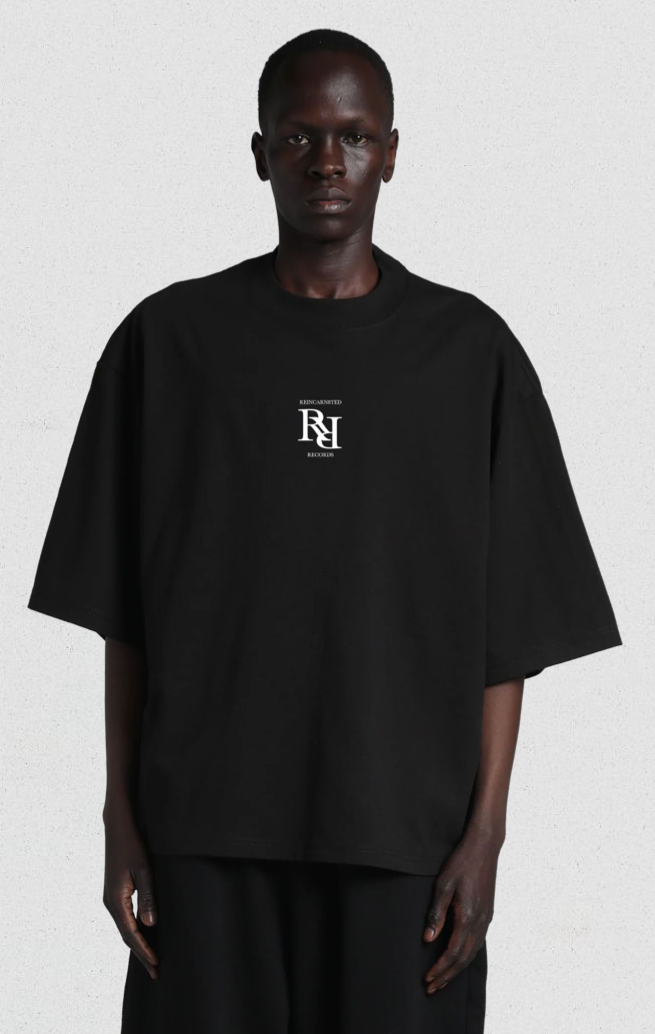 7.5oz Heavyweight "RR" Track-list Mens Oversized Tee