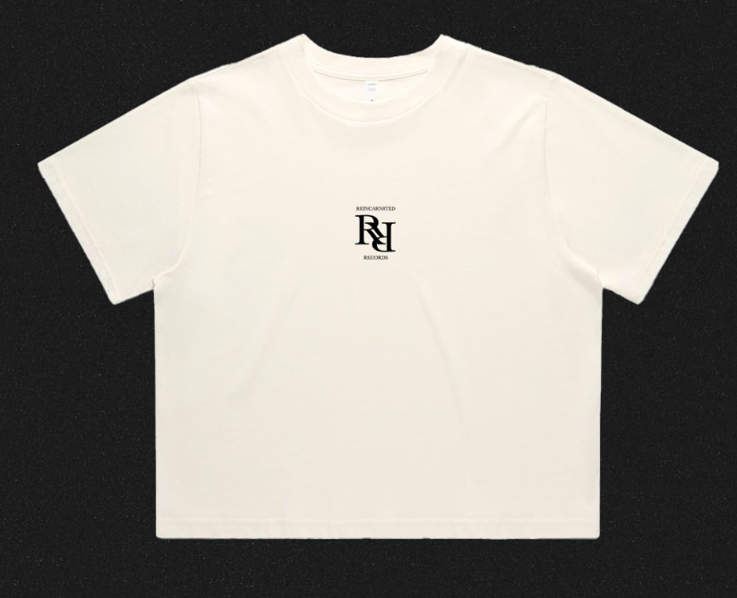 6.5oz Heavyweight "RR" Track-list Wmns Cropped Tee