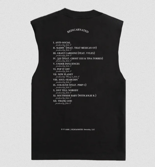 7.5oz Heavyweight "RR" Track-list Mens Muscle Tee