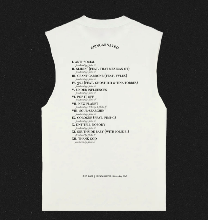 7.5oz Heavyweight "RR" Track-list Mens Muscle Tee