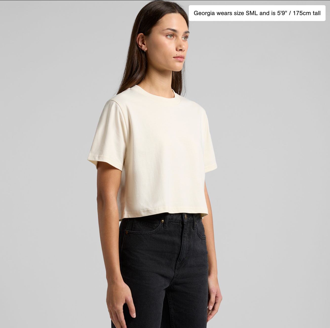 6.5oz Heavyweight "RR" Track-list Wmns Cropped Tee